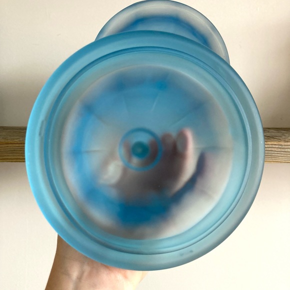 Blue satin glass apothecary jar Indiana Glass - Picture 4 of 5